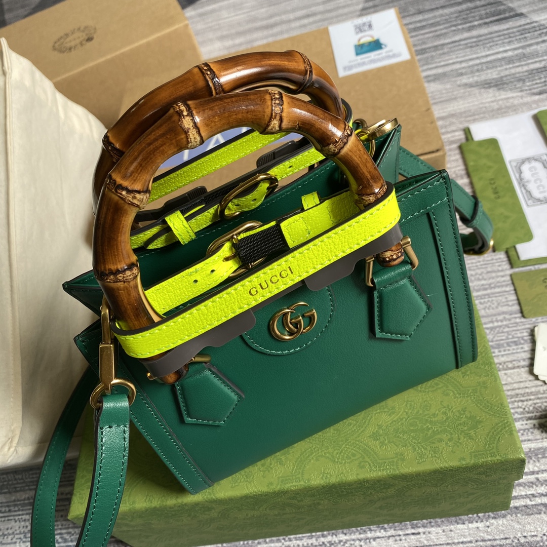 Gucci Diana Mini Tote Bag Shoulder Bag 655661 Green